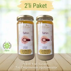 %100 YERLİ SUSAMDAN TEK KAVRULMUŞ ORGANİK TAHİN (2x450gr)