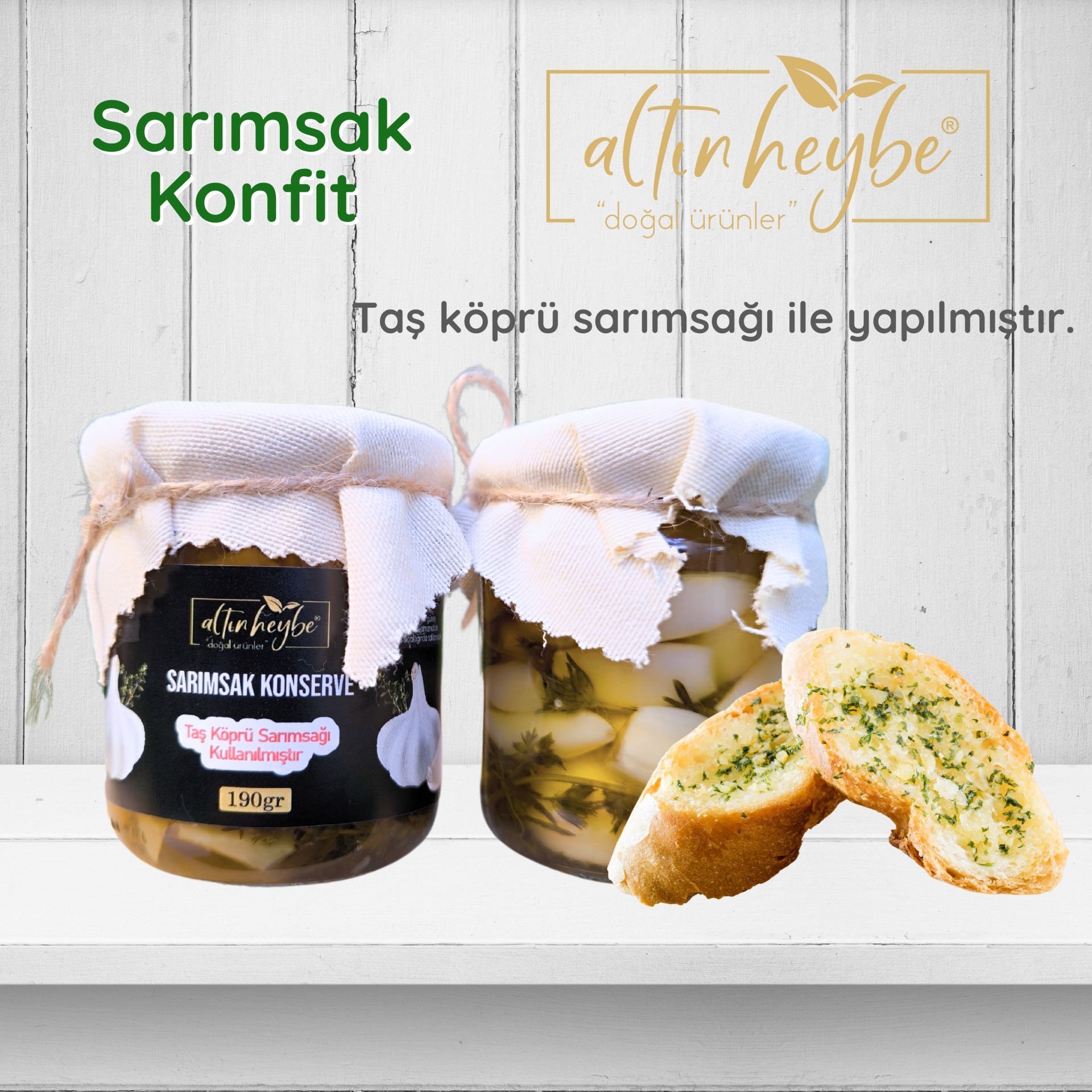 Sarımsak Konfit (Taş Köprü Sarımsağı)