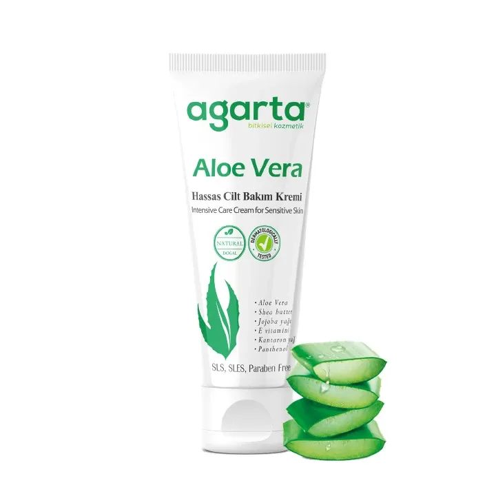 Doğal Aloe Vera Nemlendirici Cilt Kremi (75 ml)