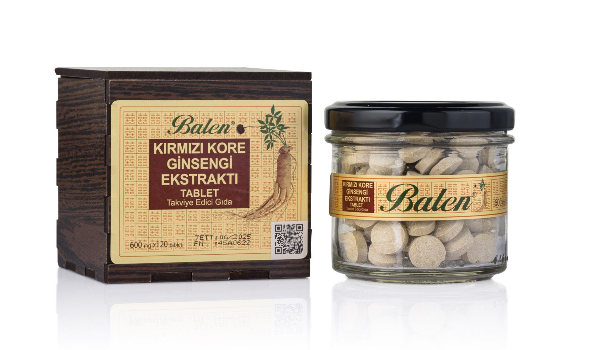 Kırmızı Kore Ginsengi Ekstraktı Tablet Takviye Edici Gıda