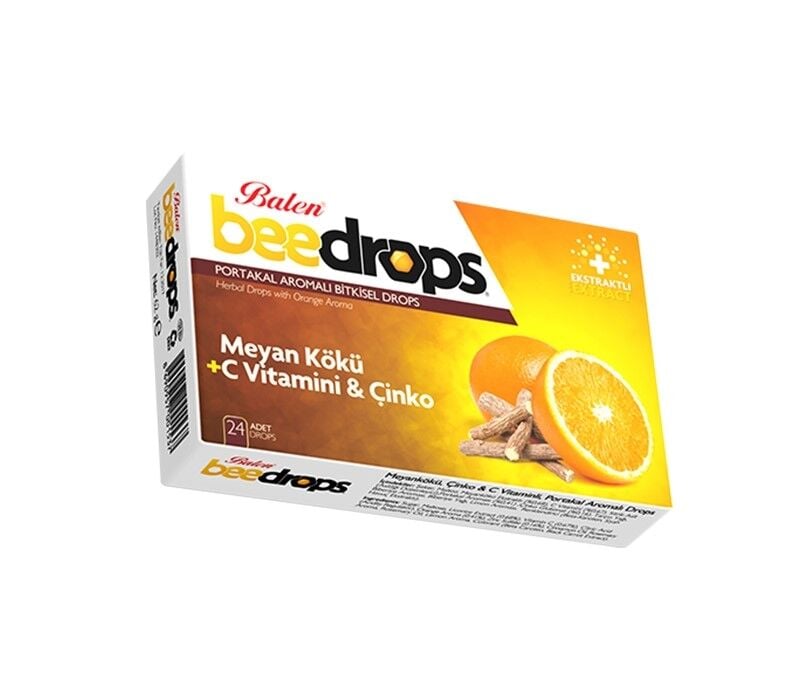 Meyankökü - Çinko - C Vit. Portakal Aromalı Drops
