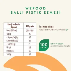 Şekersiz Sade %100 Fıstık Ezmesi 300 gr