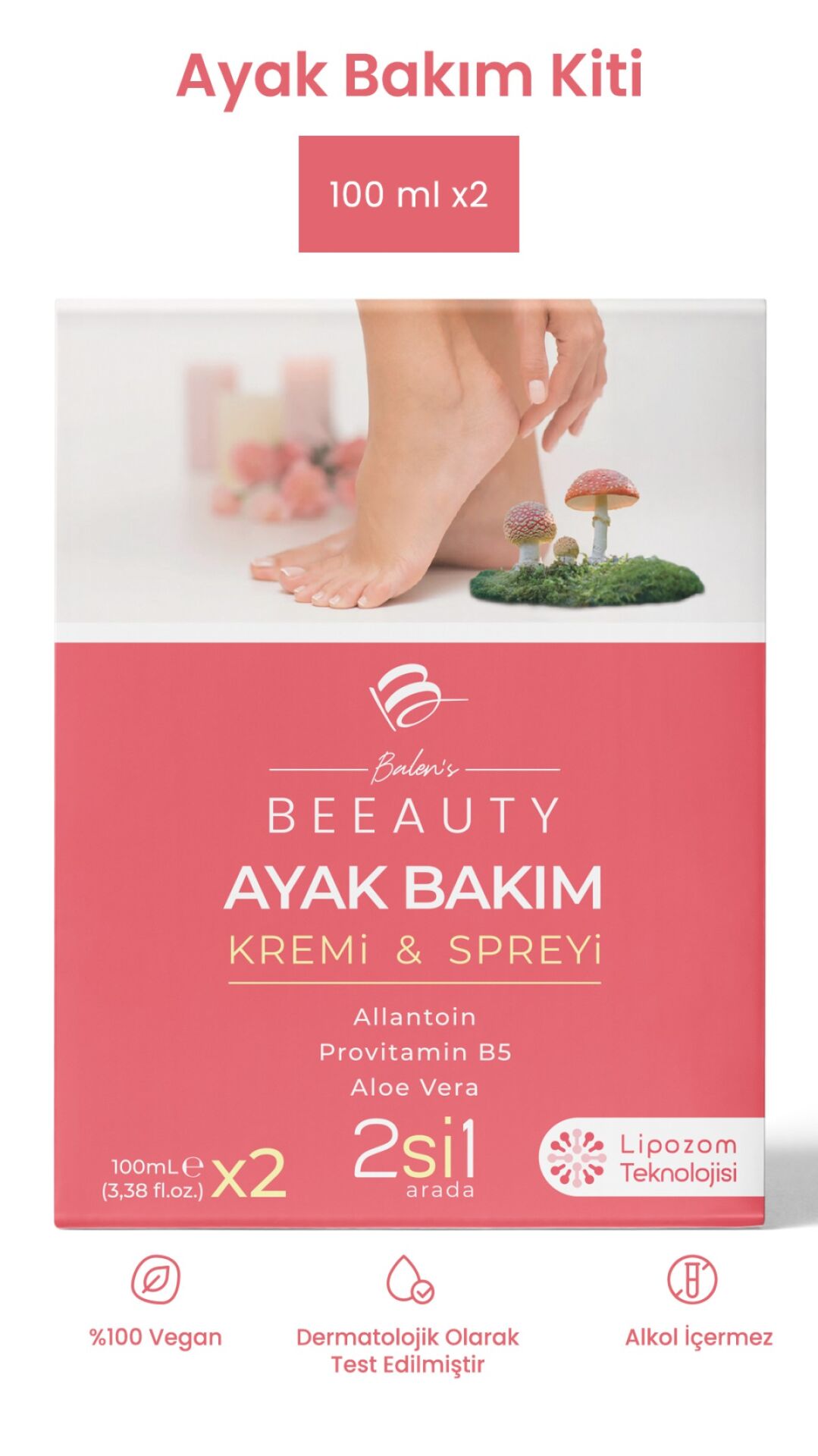 BALEN’S BEEAUTY AYAK BAKIM KREMİ - SPREYİ (İKİLİ SET) * 100 ML*2