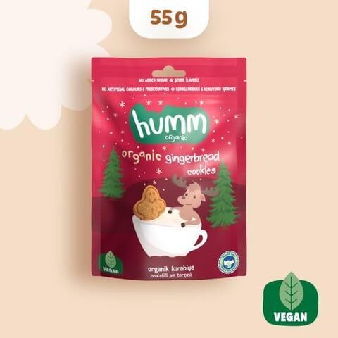 Organik Vegan Zencefilli ve Tarçınlı Kurabiye - 55g