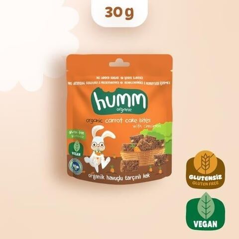 Organik Glutensiz Vegan Havuçlu ve Tarçınlı Kek - 30g