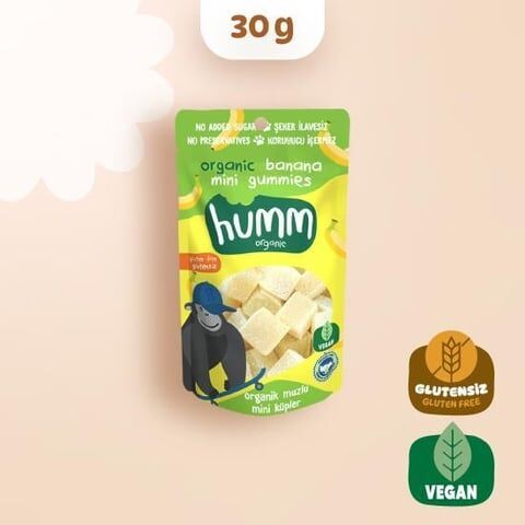 Organik Glutensiz Vegan Muzlu Mini Küpler - 30g