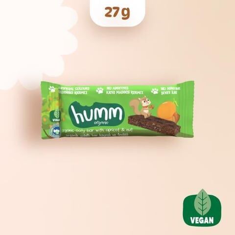 Organik Vegan Kayısılı ve Fındıklı Yulaf Bar - 27g