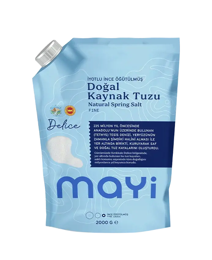 MAYİ ÖĞÜTÜLMÜŞ SOFRA TUZU 2 KG (İYOT İLAVELİ)