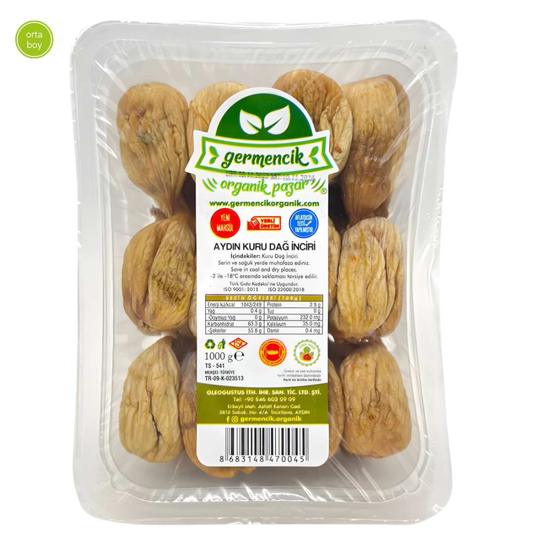 Organik Kuru Dağ İnciri Orta boy ( 1 kg )