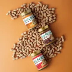 Wefood Şekersiz Ham Ballı Fıstık Ezmesi 300 gr (Fıstık Parçacıklı)