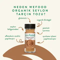 Wefood Organik Seylon Tarçın Tozu 45 gr